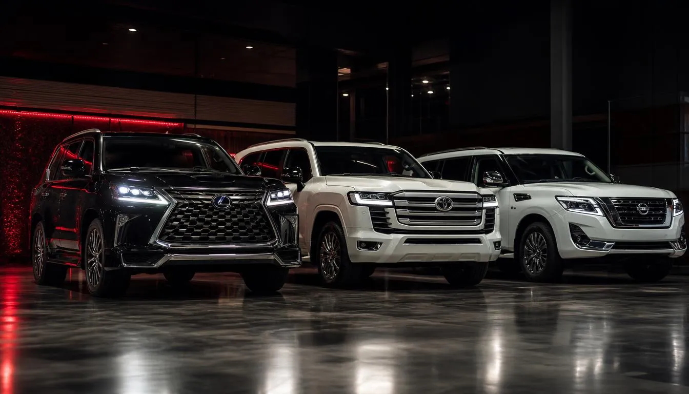 Premium Japanese import SUVs ready for verification